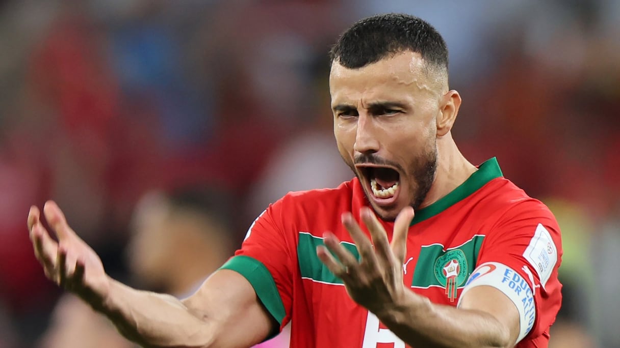 Romain Saiss, capitaine des Lions de l'Atlas.
