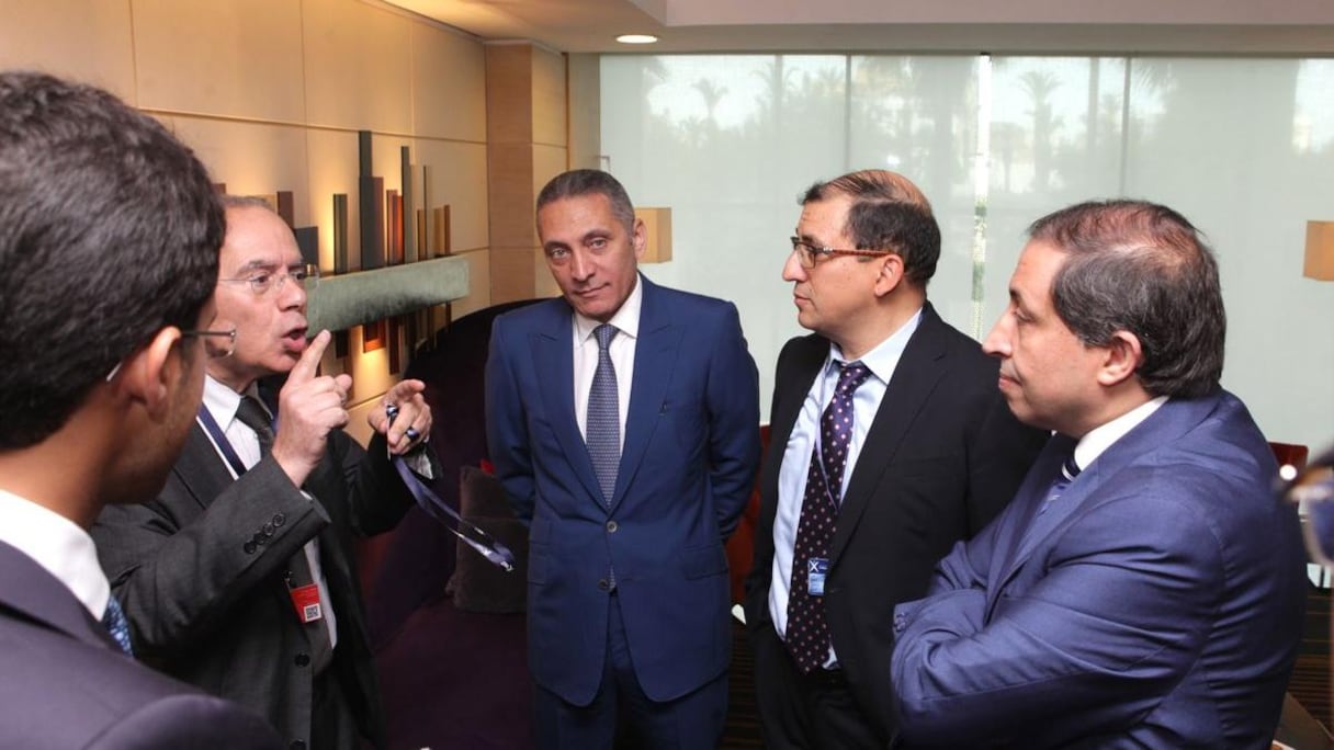 Mohamed Kabbaj, président d'honneur du groupe X-Maroc, Moulay Hafid Elalamy, Mounir Chraibi et Hamid Benlafdil.
