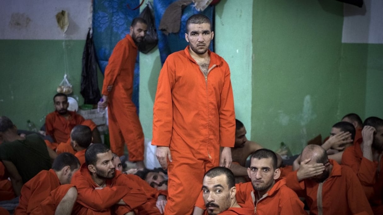 La prison d'Hassaké, au nord de la Syrie, où s'entassent quelque 5.000 anciens combattants de l'Etat islamique (EI).
