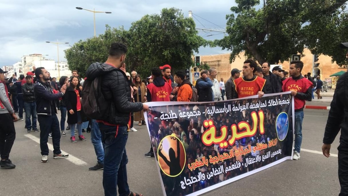 Marche pro-détenus d'Al Hoceima, dimanche 21 avril à Rabat.
