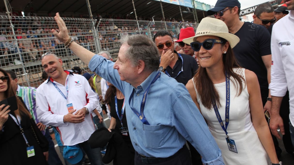 Ravi de sa présence sur le circuit de Marrakech, Jean Todt a salué longtemps le public marrakchi, venu nombreux. 
