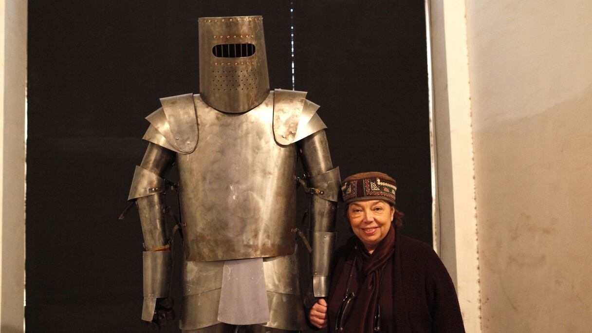 Leïla Shahid à la Biennale de Marrakech.
