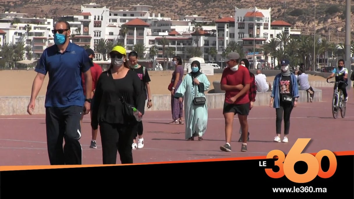 Sur la corniche d'Agadir, le 11 juin 2020. 
