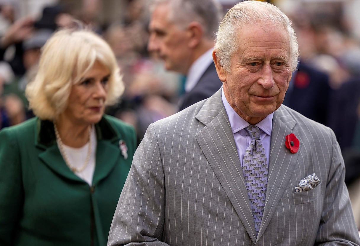 Le roi d'Angleterre, Charles III, et la reine consort Camilla, à York, en novembre 2022.