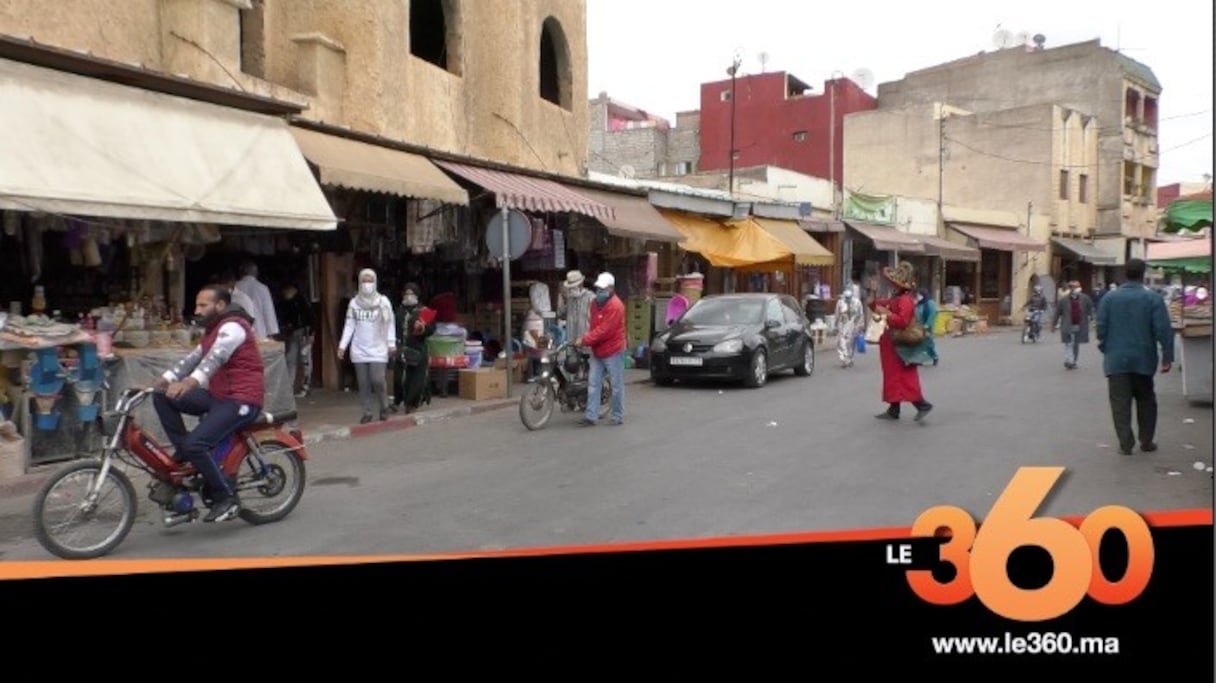 Une rue de Settat le 11 juin 2020. 
