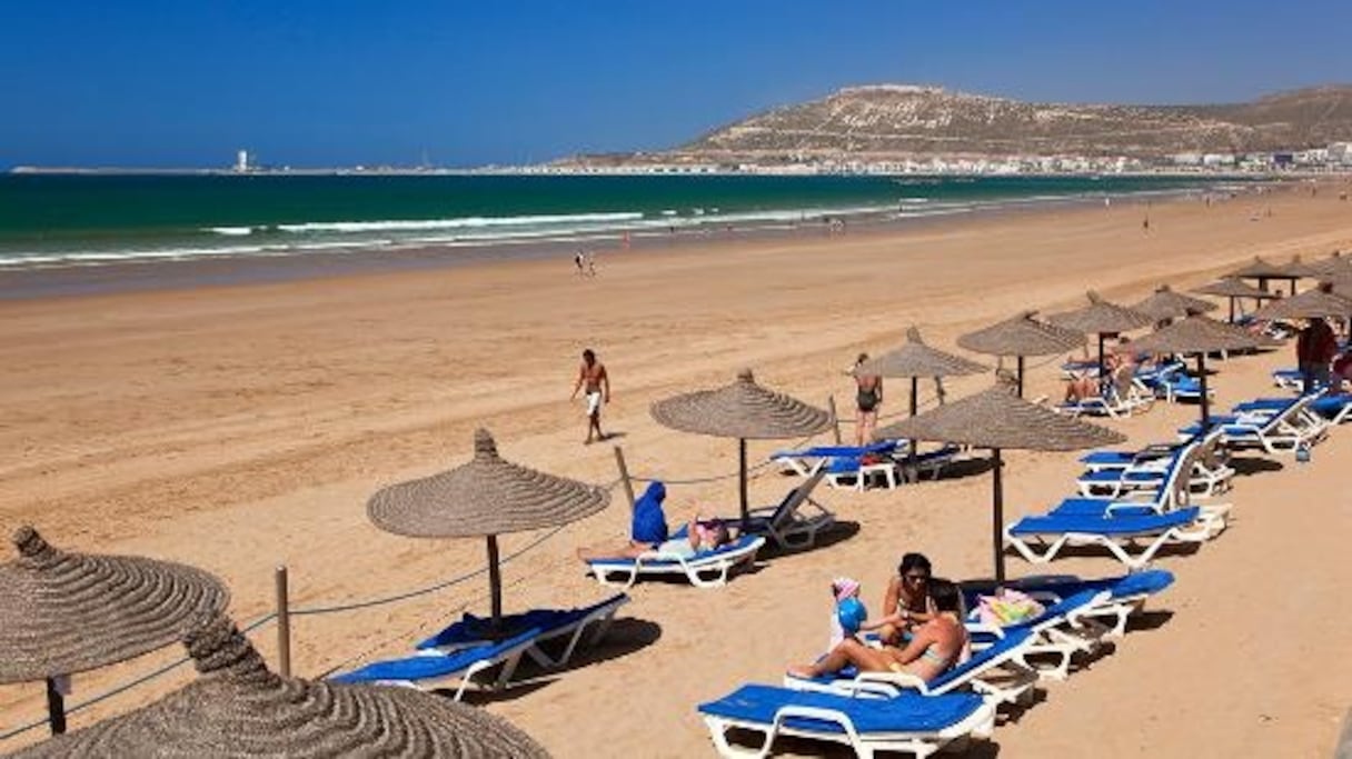 Une plage d'Agadir.
