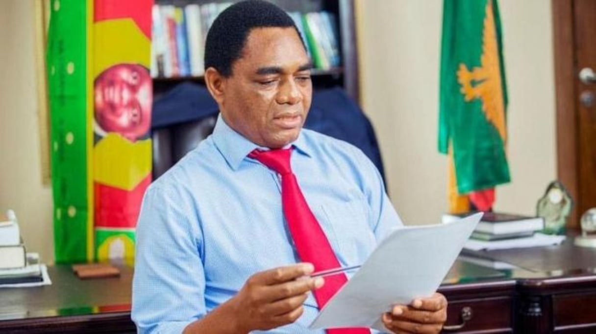 Hakainde Hichilema, élu nouveau président de la Zambie.
