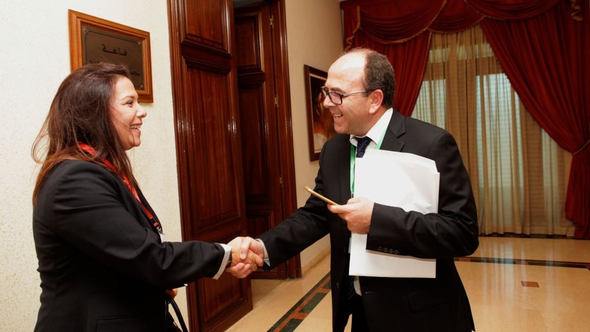 Neila Tazi et Hakim Benchemmass.
