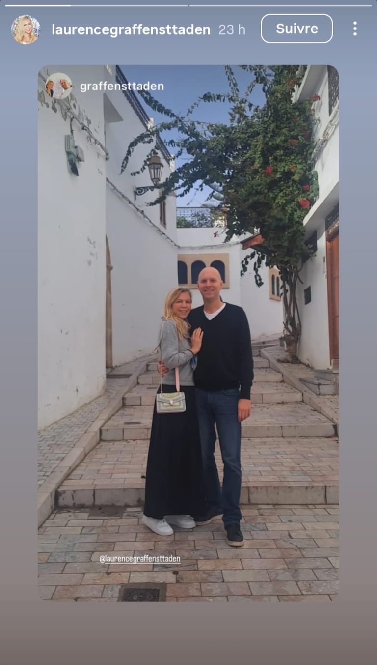 Laurence Auzière et son compagnon Matthieu Gasser, à Rabat.