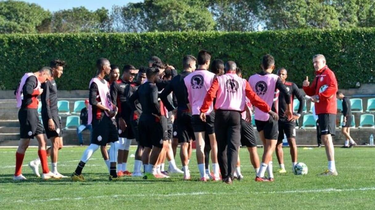 Une séance d'entraînement du Wydad de Casablanca au complexe  Mohamed Benjelloun.
