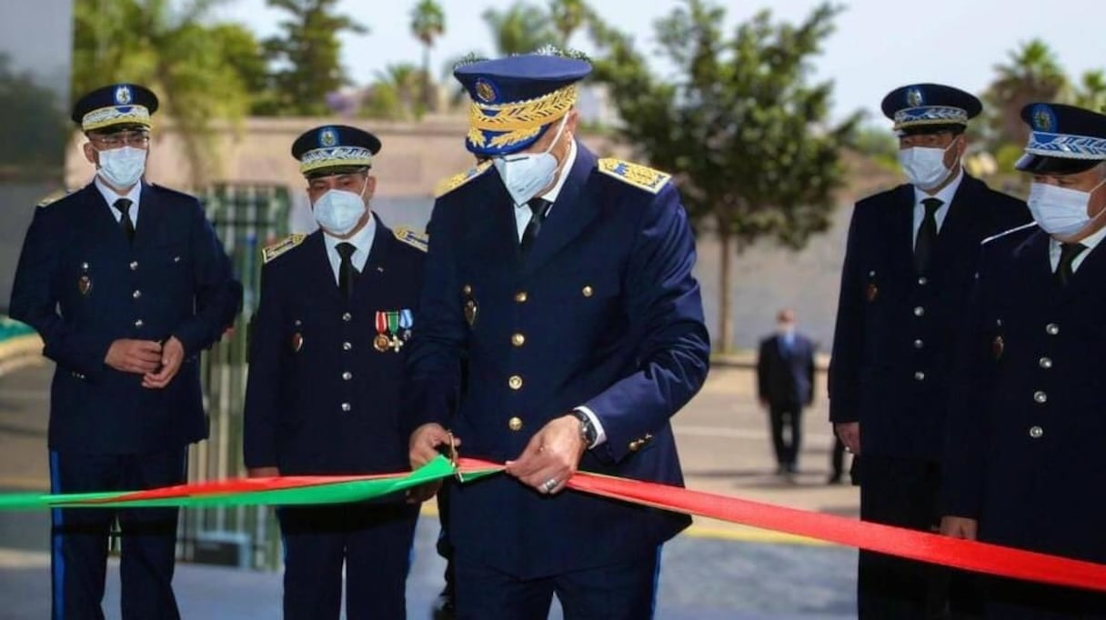 Abdellatif Hammouchi inaugure les nouvelles installations de la BNPJ à l’occasion du 65e anniversaire de la DGSN le 16 mai 2021.
