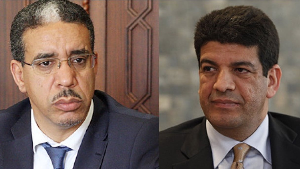 Aziz Rabbah (à gauche) et Mustapha Bakkoury. 
