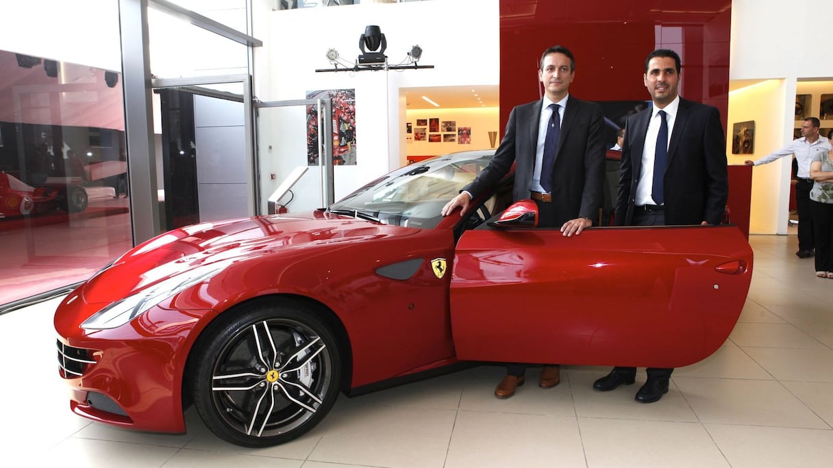 Mehdi Tak Tak, DG d'Univers Motors et Enrico Galliera, vice-président commercial et marketing Ferrari monde, s'attaquent ensemble au marché marocain
