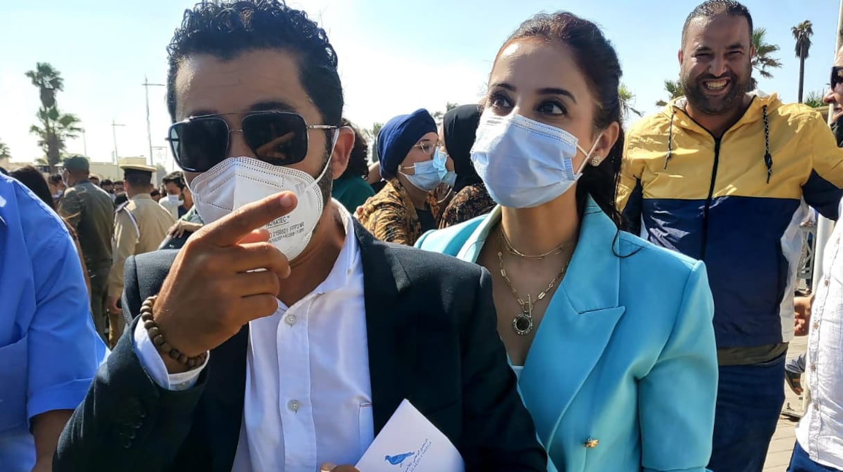 Tarik Otmani, en campagne électorale, alors candidat à la mairie d'Essaouira. Le candidat du RNI en est désormais le maire. 
