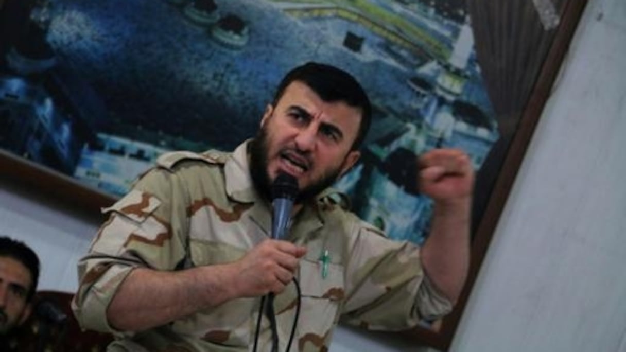 Zahrane Allouche, le chef de Jaich al-Islam (Armée de l'Islam) à Douma en Syrie, le 21 juillet 2015.
