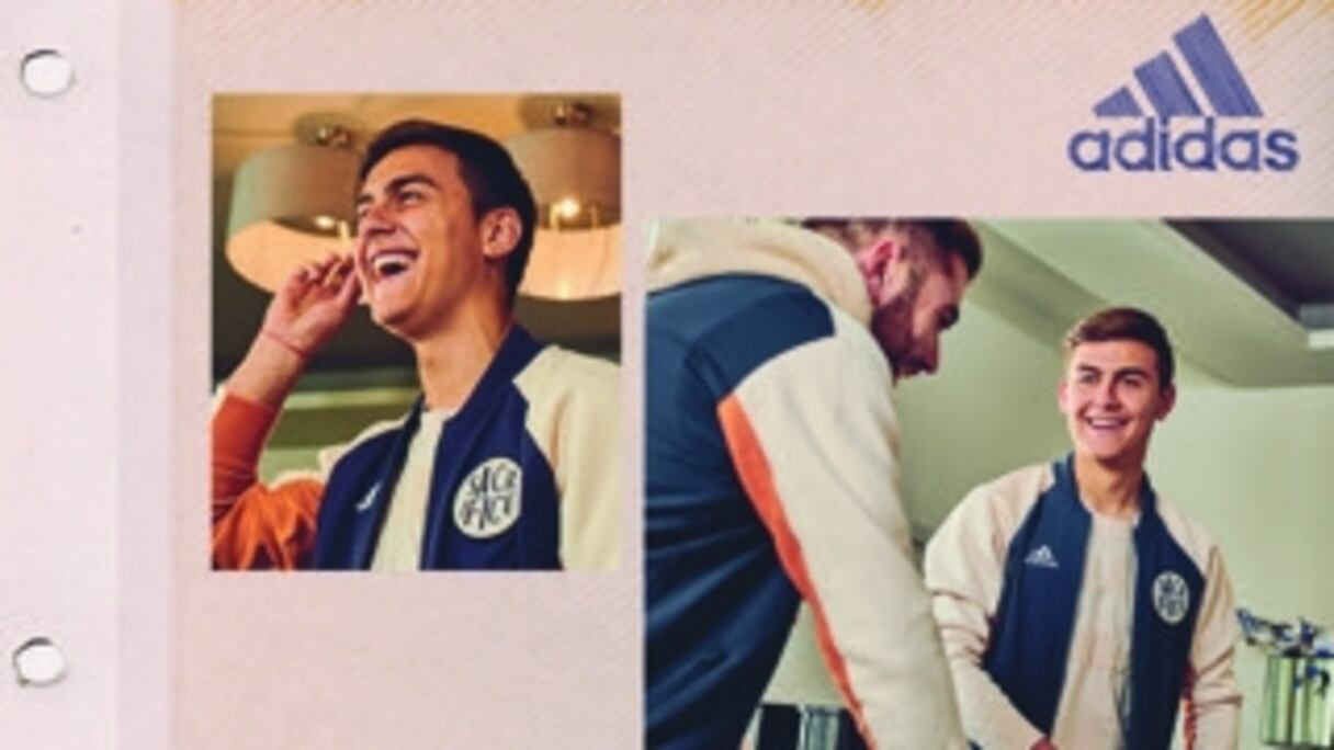 Paulo Dybala, un des athletes ayant collaborer avec adidas dans la création de la veste VRCT
