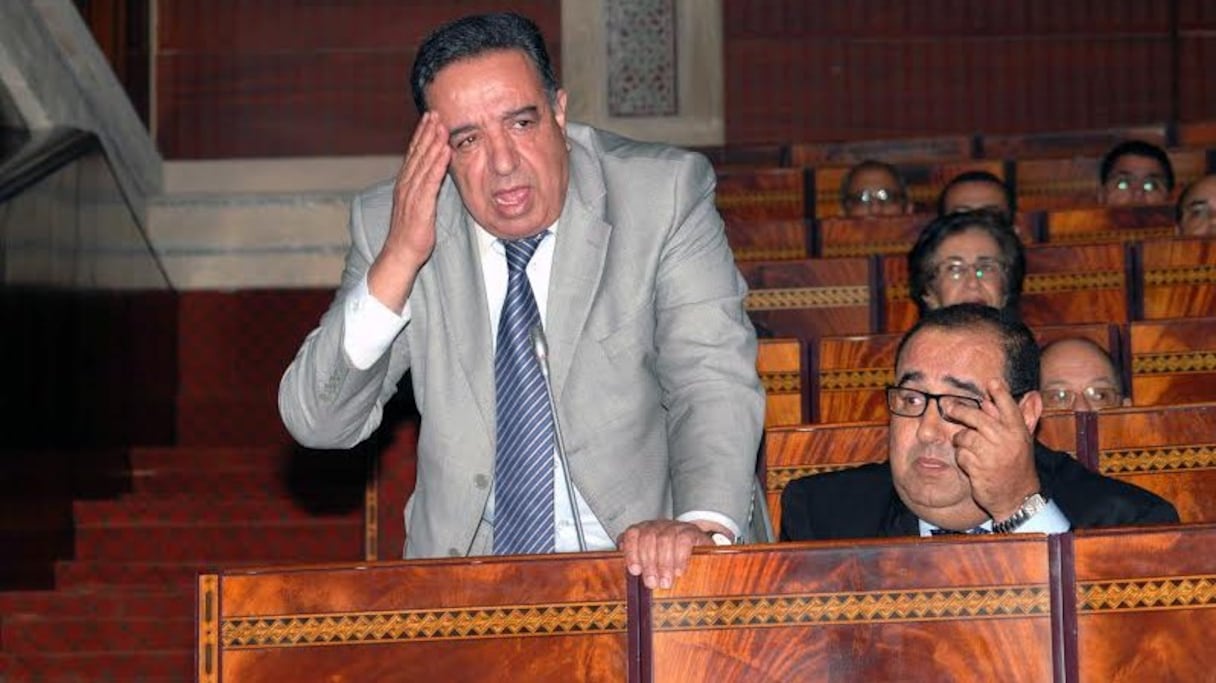 Ahemd Zaidi et Driss Lachgar, premier secrétaire de l'USFP, au Parlement.
