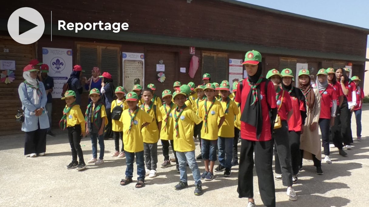 Des enfants au centre national de vacances d'El Haouzia.
