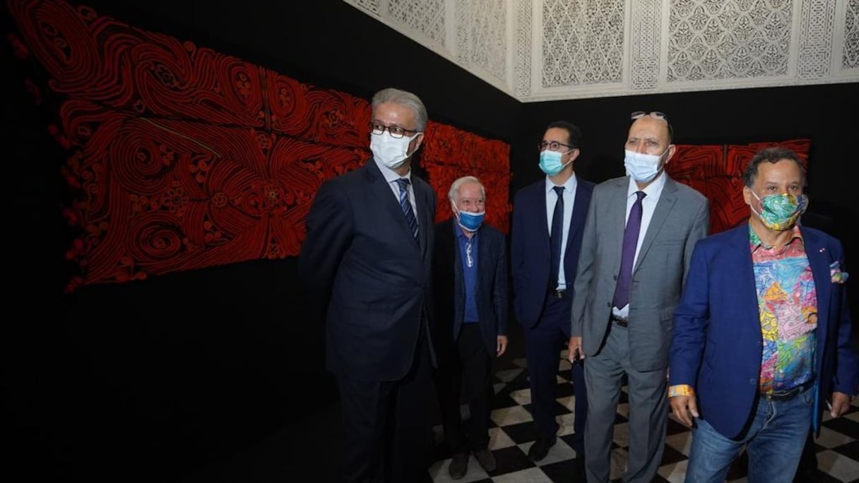 L'inauguration de l'exposition «Foum Zguid-du Sel au Fil» au musée des Confluences-Dar El Bacha à Marrakech.
