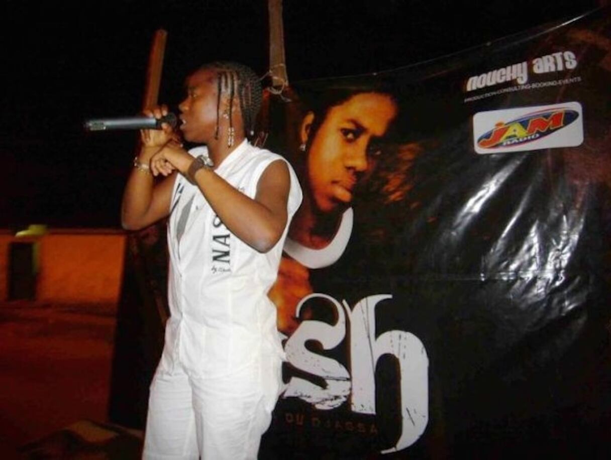 L'artiste Nash, un des défenseurs du Nouchi. 
