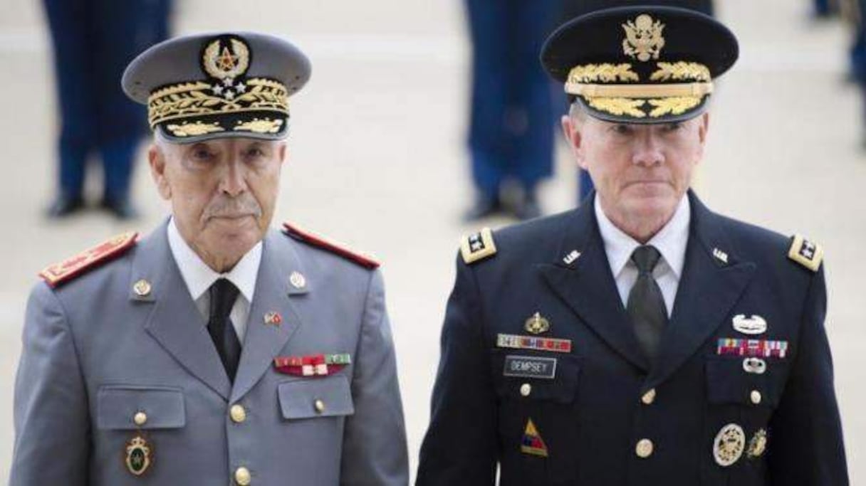 Le Général Arroub avec son homologue US Martin Dempsey. 
