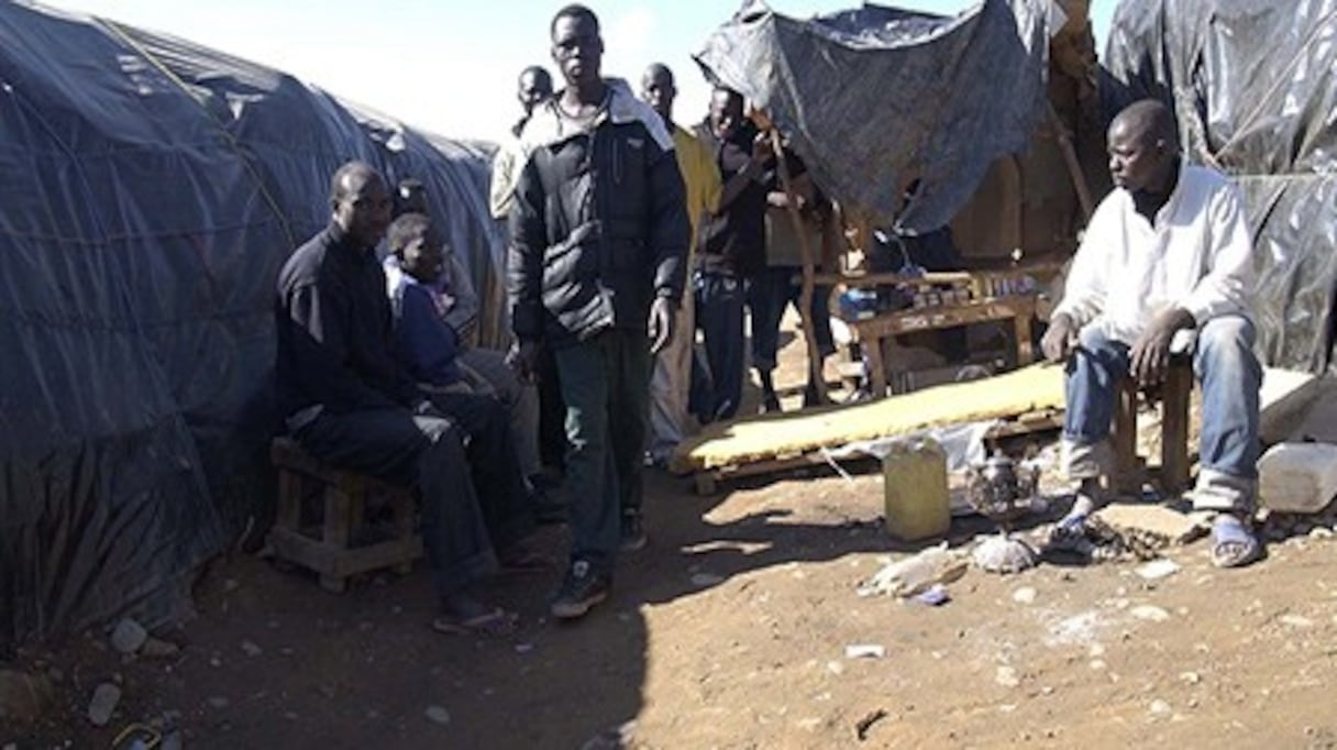 Le soi-disant "centre d'accueil" mis à la disposition des ressortissants africains à Ouargla, en Algérie.
