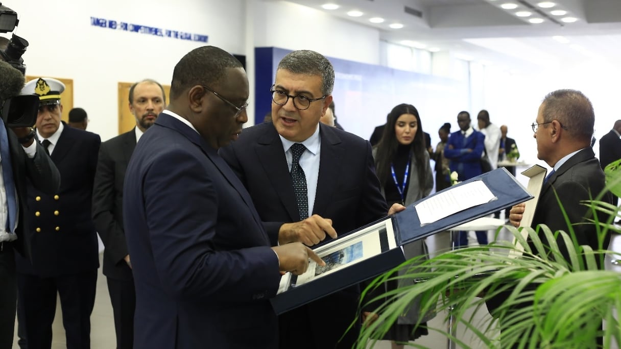 Lors de la visite du président Macky Sall au projet Tanger Med.
