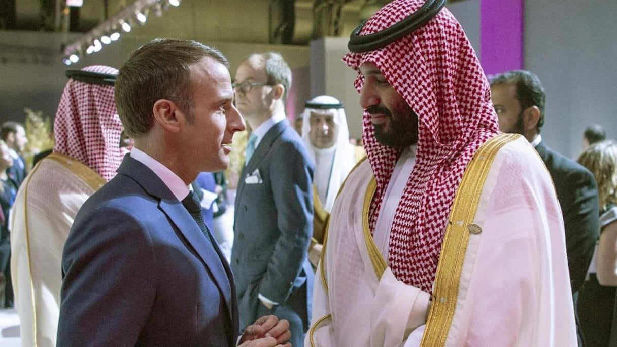 La président Français Emmanuel Macron et le prince héritier saoudien Mohammed ben Salman.
