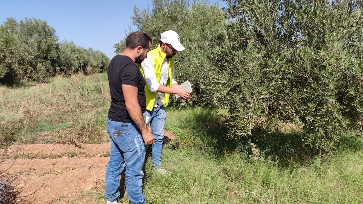 Une visite d'évaluation effectuée par un acteur du programme Al Moutmir à Kelaa Des Seraghna.