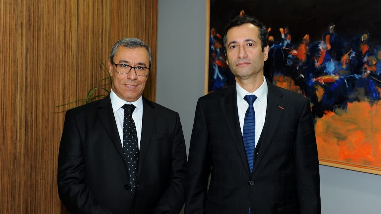 De g à d: Mohamed Karim Mounir et Mohamed Benchaâboun
