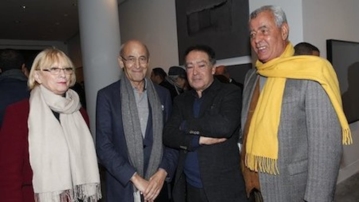 Tajeddine Baddou, ici aux côtés de l'artiste à l'honneur, était de même présent à ce beau vernissage. 
