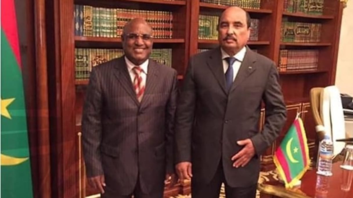 L'ex-président mauritanien et son avocat pro-Polisario, Takioullah Eidda.
