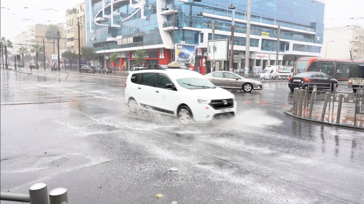 Casablanca sous la pluie, le vendredi 18 novembre 2022. 
