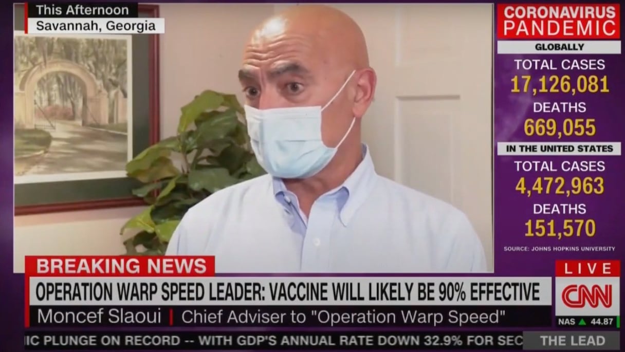 Le chercheur en immunologie et biologie moléculaire Moncef Slaoui, conseiller en chef de l'opération Warp Speed.
