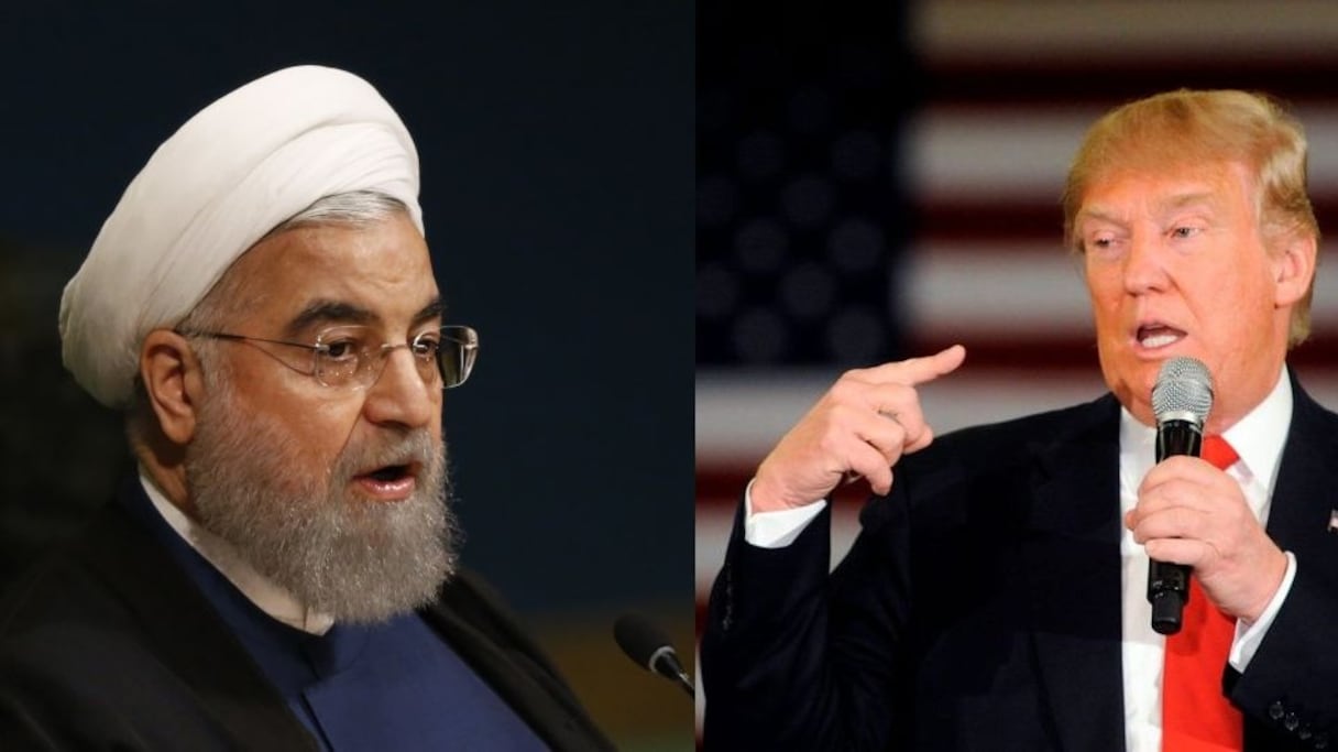 Hassan Rohani et Donald Trump.
