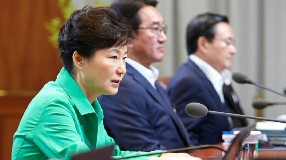 La présidente sud-coréenne Park Geun-Hye à Séoul, le 24 août 2015.
