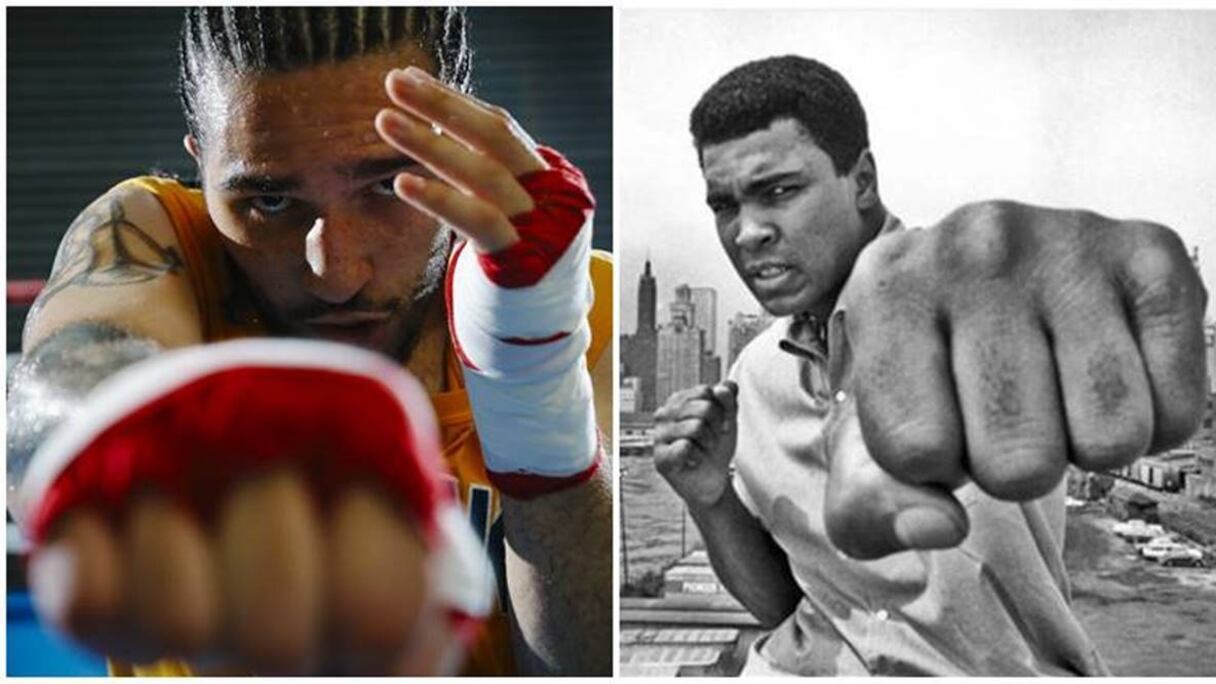 Nico Ali Walsh et Mohamed Ali (photo-montage).
