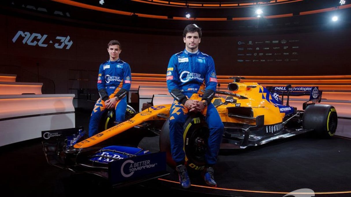 Les pilotes de Formule 1 Carlos Sainz Jr et Lando Norris (McLaren).
