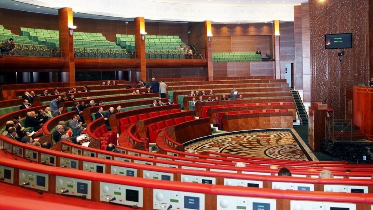 L'hémicycle de la Chambre des conseillers. 
