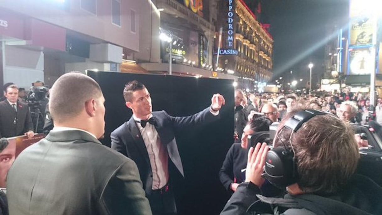 Cristiano Ronaldo lors de la présentation de son film, lundi 9 novembre, à Londres.
