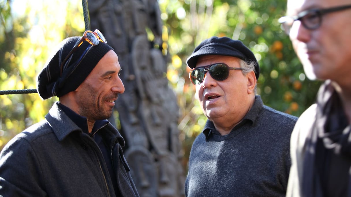 Etaient présents à cet hommage de nombreuses personnalités qui ont pu revoir les films de la réalistrice de "Nûba d'or et de lumière" et assister à une table ronde organisée pour l'occasion. Ici, l'artiste Cherkaoui et Moulay Tahir, de Jiljilala. 
