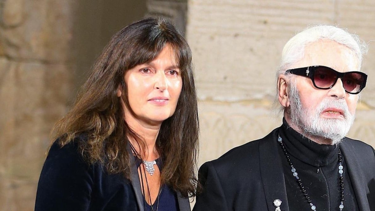 Virginie Viard et Karl Lagerfeld.
