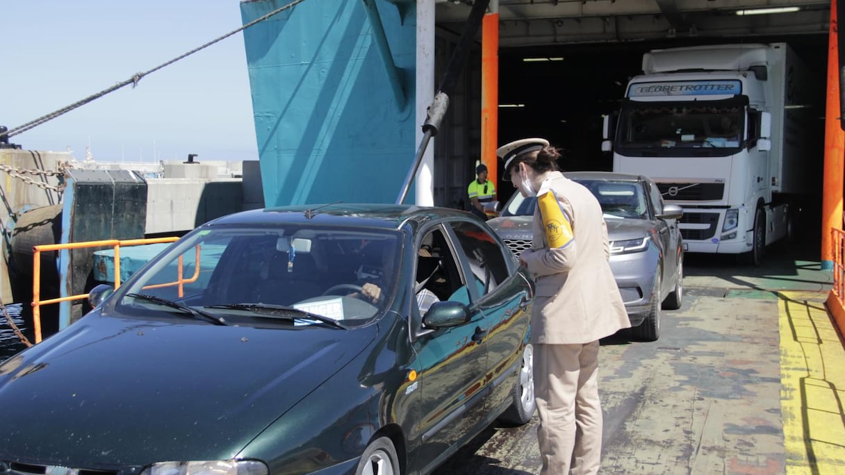 Arrivée des premiers passagers au port de Tanger Med dans le cadre de l’opération «Marhaba 2022», le dimanche 5 mai 2022.
