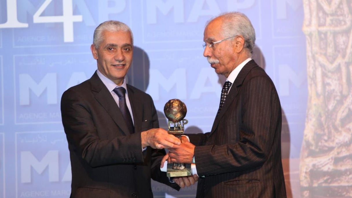 Rachid Talbi Alami, président de la Chambre des représentants, et Mohamed Brini.
