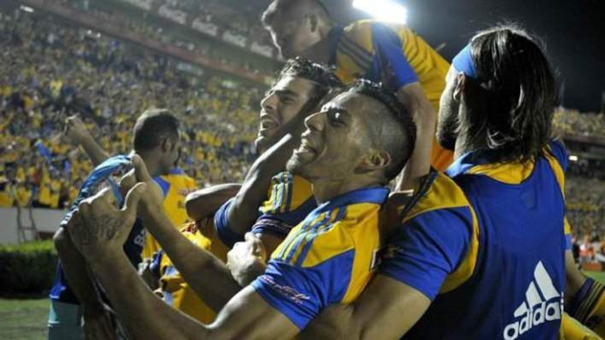 La joie des Tigres de Monterrey après la qualification pour la finale de Copa Libertadores, mercredi 22 juillet. 
