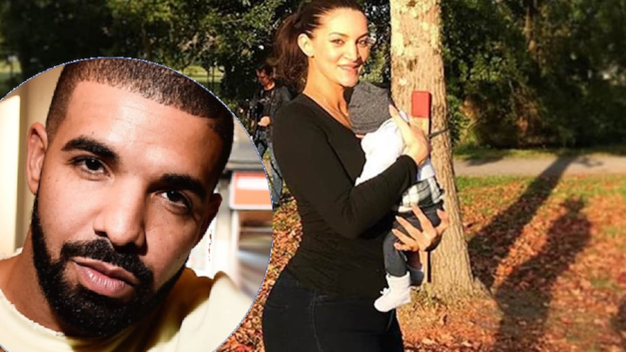 Drake, Sophie Brussaux et leur fils Adonis
