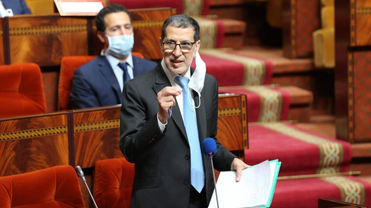 Le Chef du gouvernement, Saâd-Eddine El Othmani, s'exprimant devant le Parlement.
