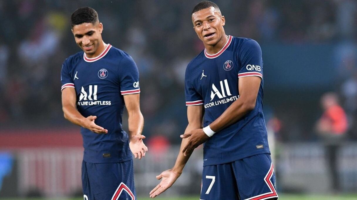 Achraf Hakimi et Kylian Mbappé.
