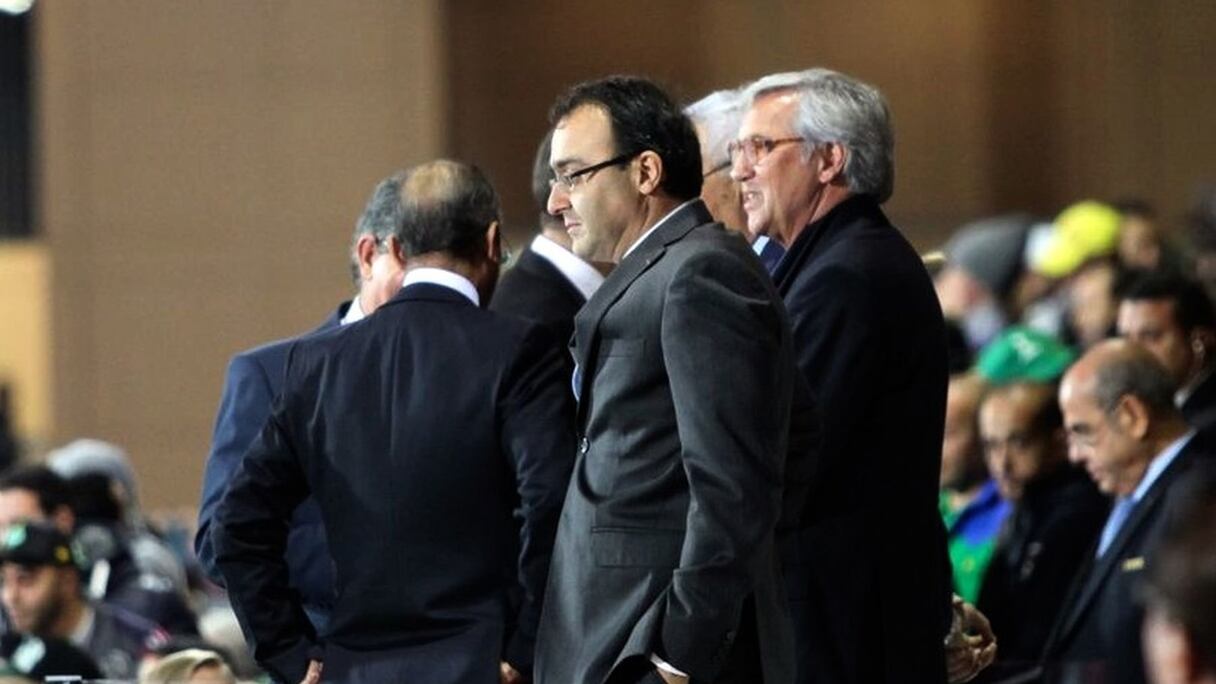 Karim Ghellab, président de la Chambre des représentants, en pleine méditation, lors de la finale du Mondial des clubs, disputée le 21 décembre à Marrakech.
