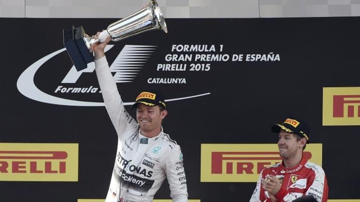 Nico Rosberg, vainqueur du GP d'Espagne de Montmelo près de Barcelone.
